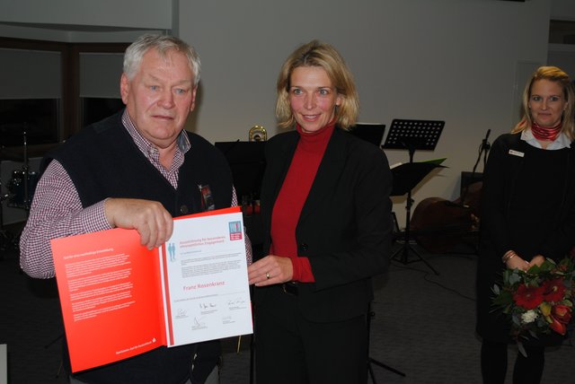 Svenja Stadler mit Preisträger Franz Rosenkranz