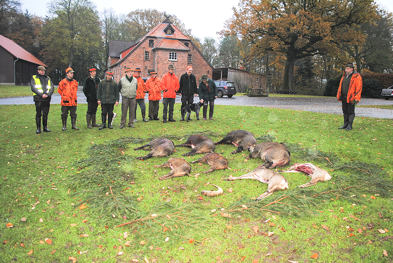 Nach der Jagd wurde die Strecke gelegt