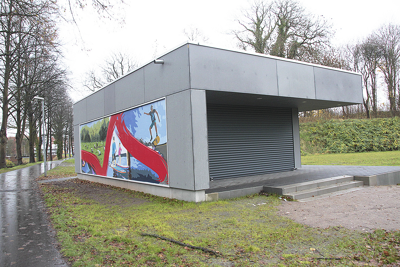 Die Optik des Pavillons ist in einem Bebauungsplan geregelt