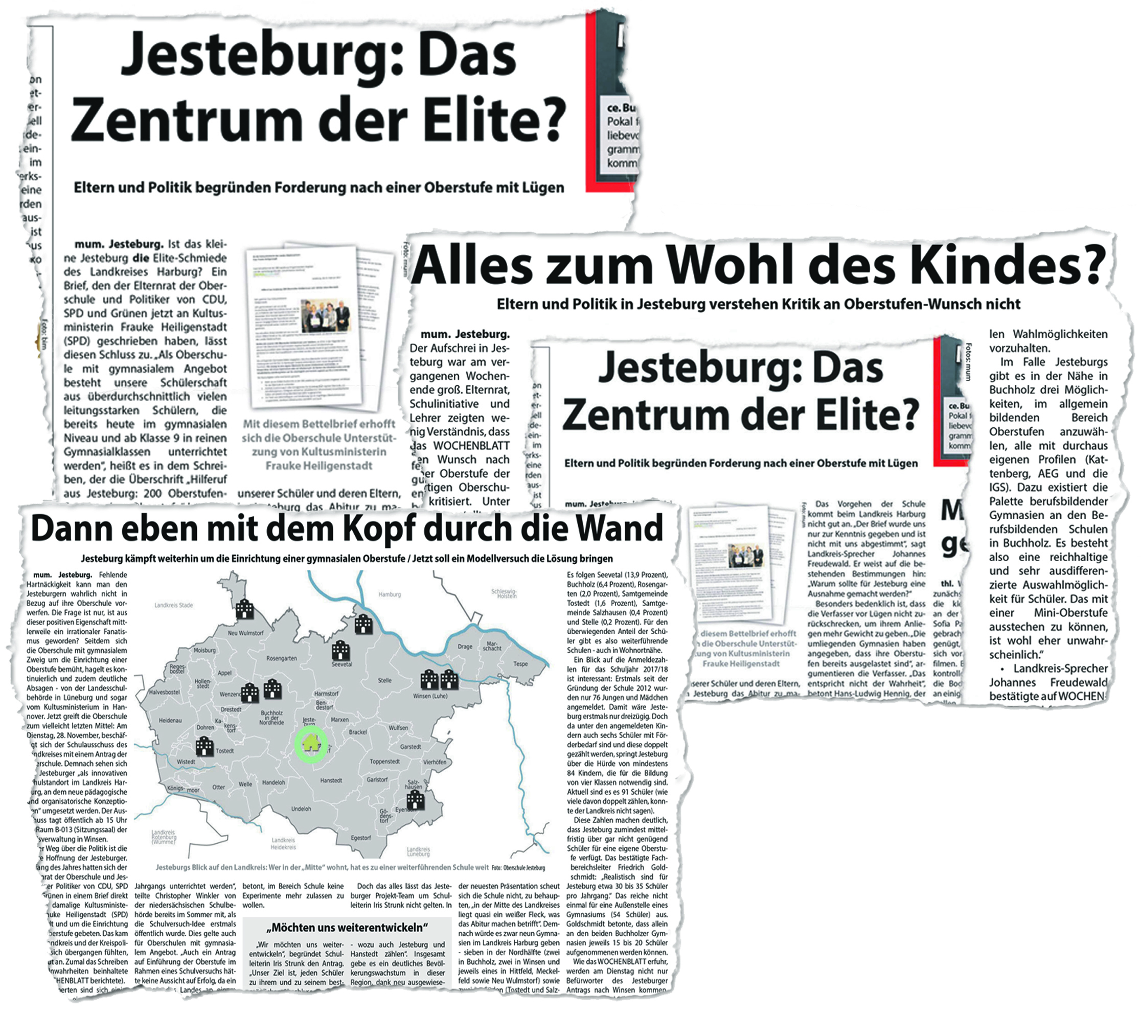 Das WOCHENBLATT begleitete den Wunsch der Jesteburger nach einer Oberstufe kritisch