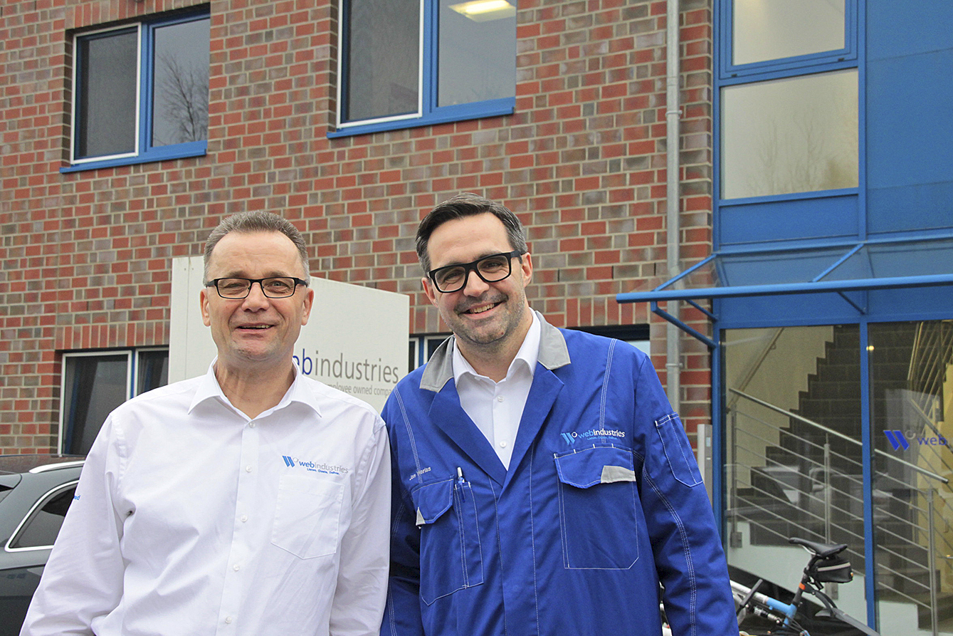 Führungskräfte bei Web Industries Stade: Manager und Prokurist Dietbert Spicher (li.) und Jan Warias, Personalleiter