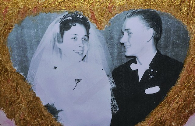 Erika und Wolfgang Neuhaus bei ihrer Hochzeit im Jahr 1957