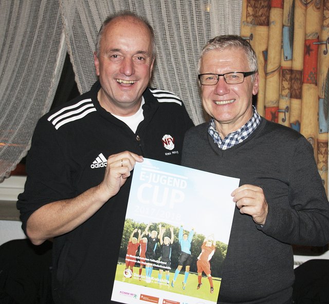 Ein eingespieltes Duo: Frank Dohnke (Vorsitzende
des Kreisjugendausschusses, li.) und Manfred Marquardt
(Vorsitzender des Kreisfußballverbandes)