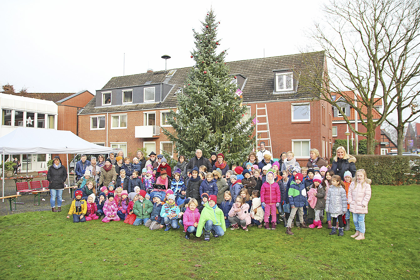 Der große Weihnachtsbaum in Hittfeld