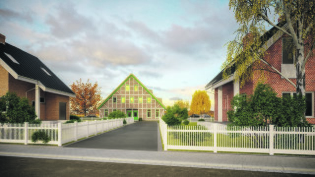 Bis zu 70 Erntehelfer sollen hier in Westerladekop 113-115 wohnen. Architekt Karsten Heins aus Jork hat das Gebäude entworfen
