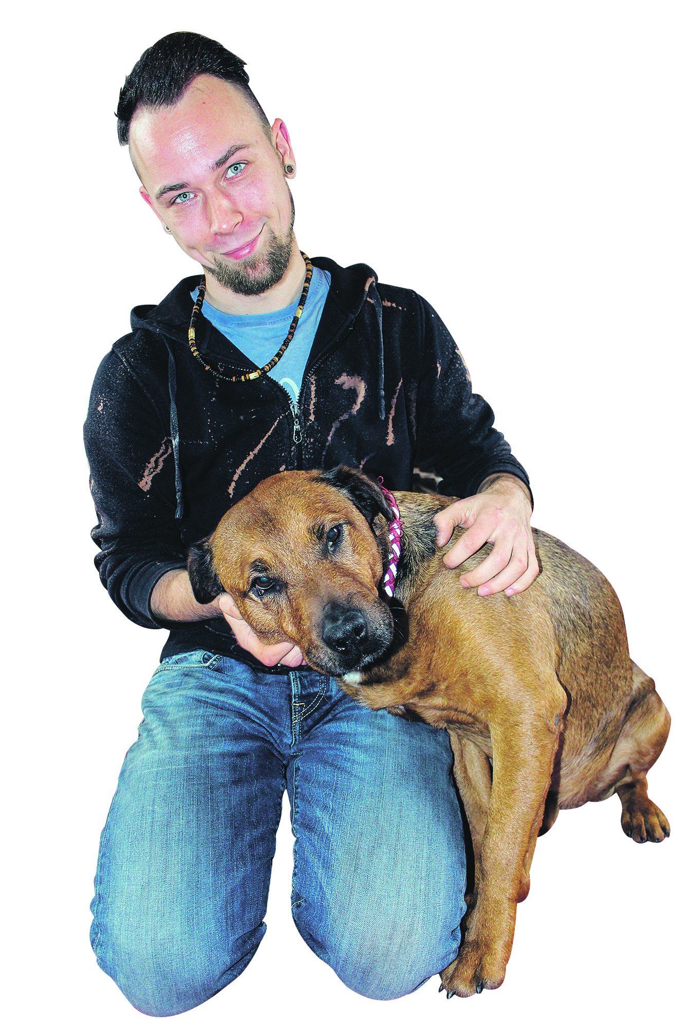 Karsten Schermer und Rüde "Sammy"