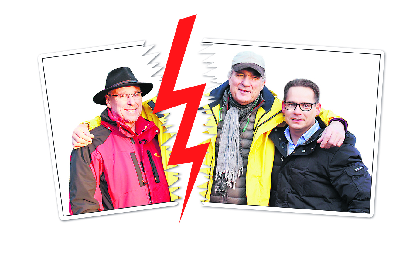 Gemeinsam haben Edgar Romanowski (v. li.), Bernd Jost und Henning Erdtmann viel für Jesteburg bewegt - droht jetzt das endgültige Zerwürfnis?