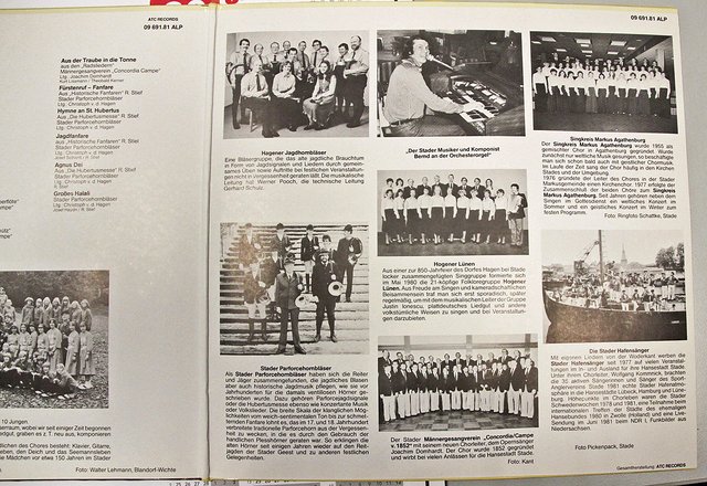 Bilder und Informationen zu den mitwirkenden Künstlern auf dem Innen-Cover