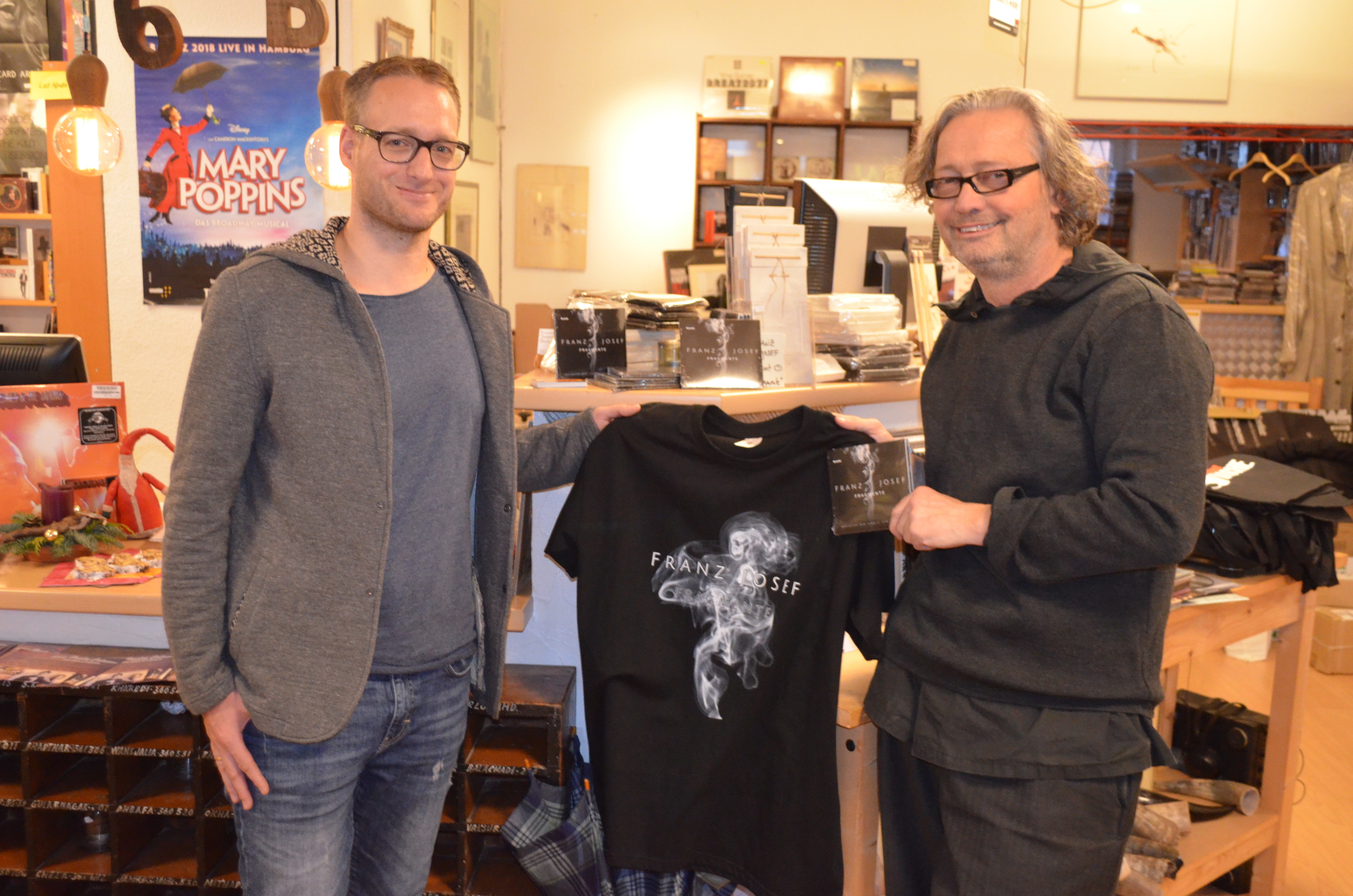 Franz Josef (li.) mit Stephan Schmidt von Smile Records, der das Booking des Künstlers übernommen hat