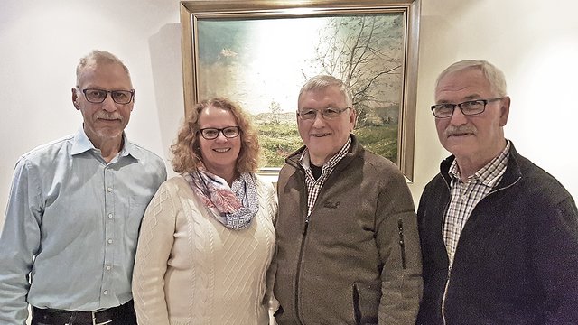 Der neue Vorstand der Hanstedter Ortsgruppe (v. li.): Wilfried Eick, Elke Hamann, Gerhard Hahn und Gerhard Heuer