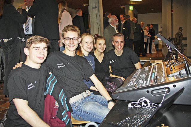 Sorgte dafür, dass alles reibungslos ablief: Das "Technik-Team" des Gymnasiums Meckelfeld