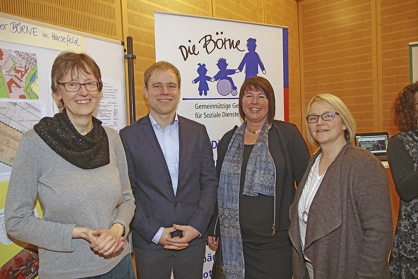 Das Börne-Team freut sich, nach Harsefeld zu kommen (v.li): Beate Szillat, Marco Schrader, Stefanie Mencke und Cora Böhling Foto: jd