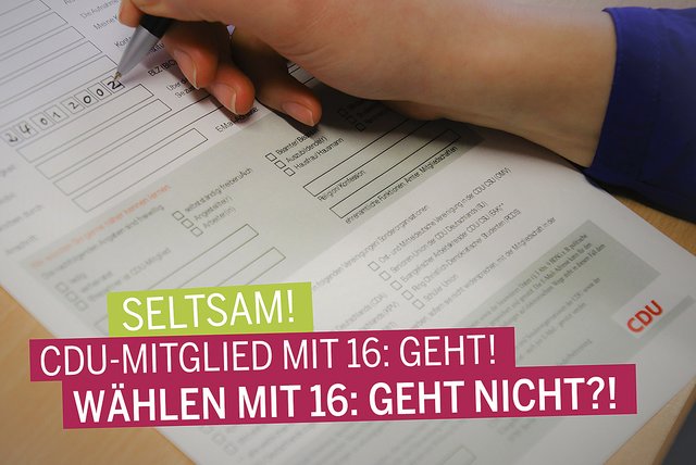 Mit diesem Bild nehmen die Grünen die CDU auf die Schippe Foto: Grüne