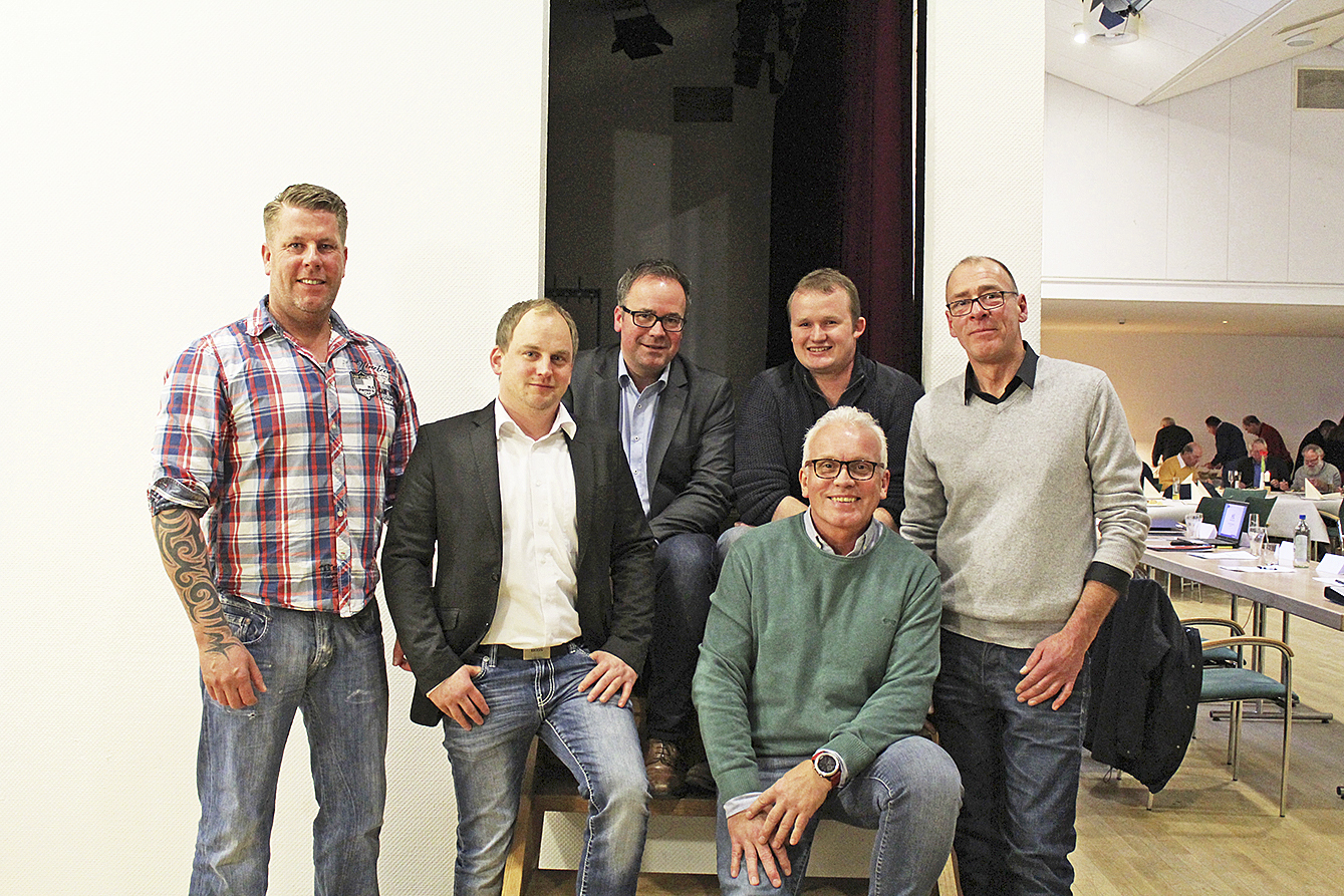 Der MGM-Vorstand (v. li.) Michael Derboven, Marc Krüger, Marco Walzcak, Peter Arning, Sören Koppermann und Dirk Meschke