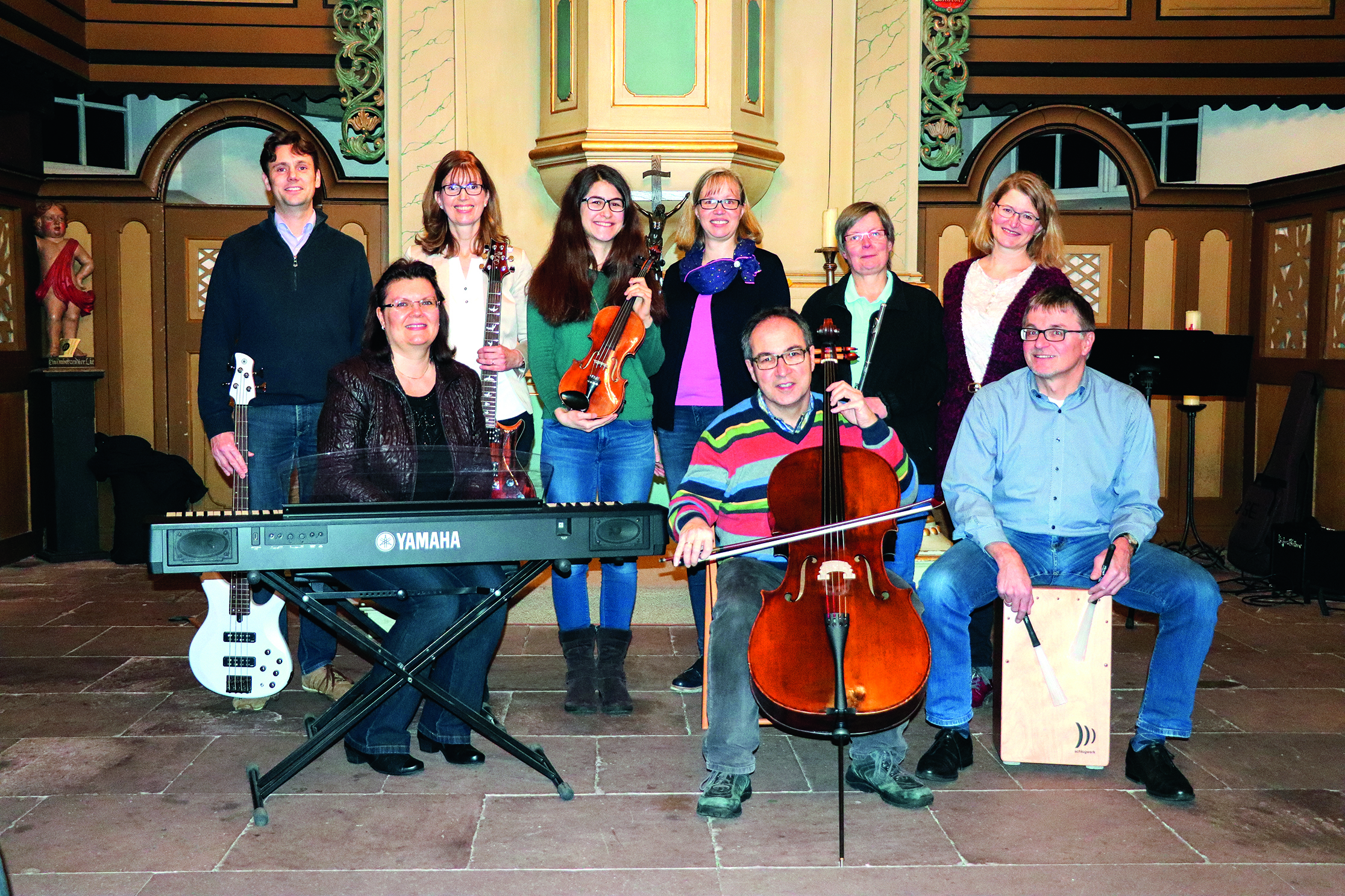 Die Gruppe "Horizont" im Übungsraum Foto: Horizont