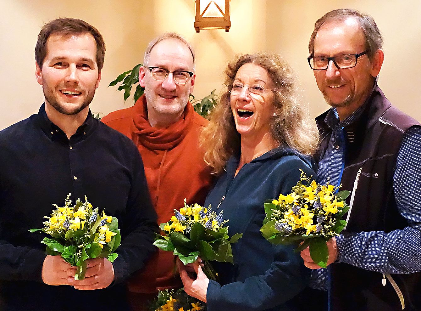 Thomas Mehlbeer (v. li.) wird im Vorstand von Detlev Schaper, Elisabeth Gisch und Helmut Unger unterstützt