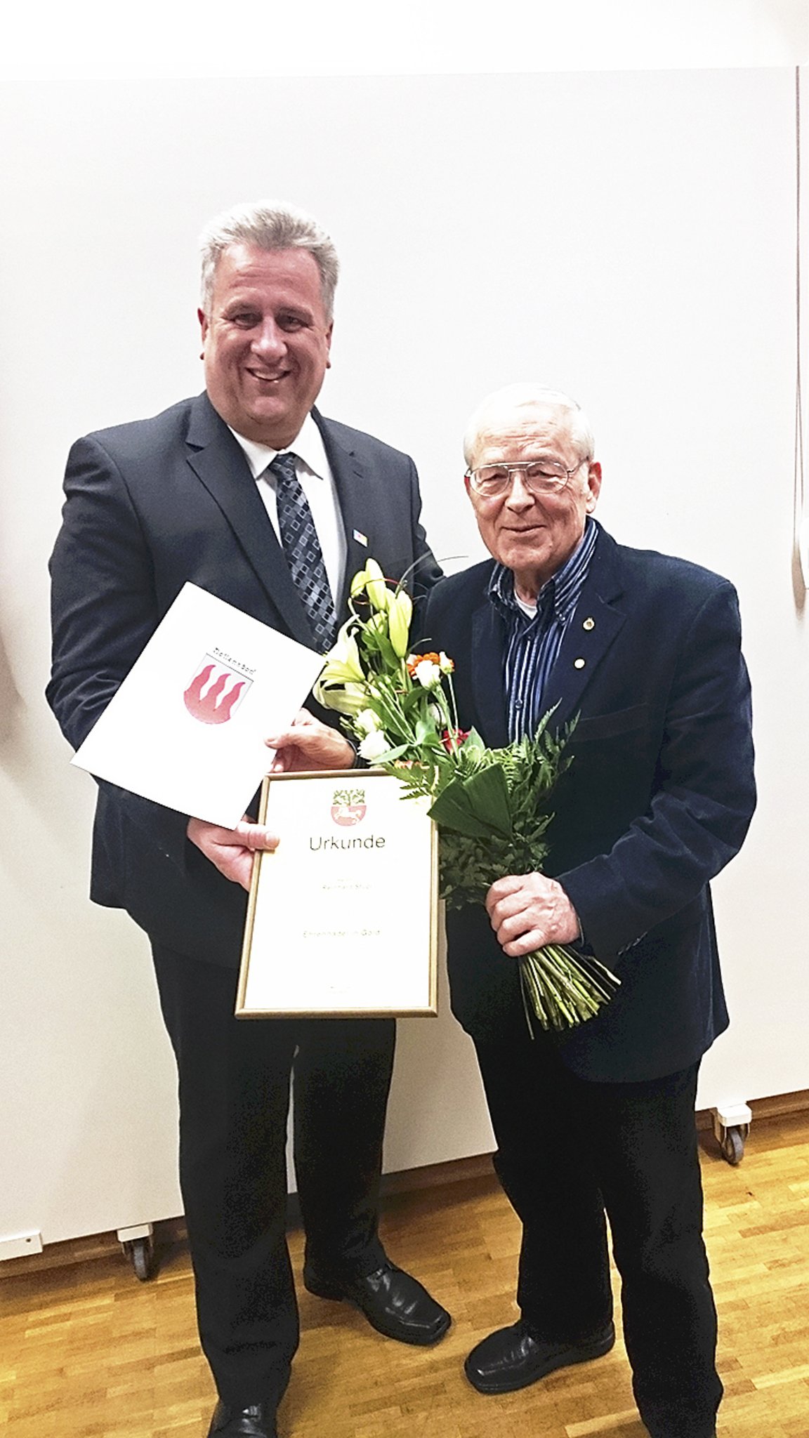 Auszeichnung für Reinhard Stupl Stade