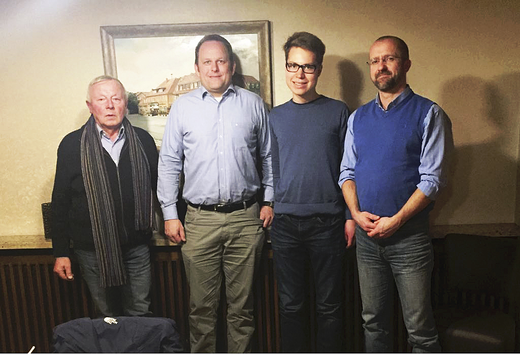 Der neue Vorstand der FDP Rosengarten (v. li.): Georg Jenutt, Joachim Becker, Marcel Washausen, Nico Küstermann