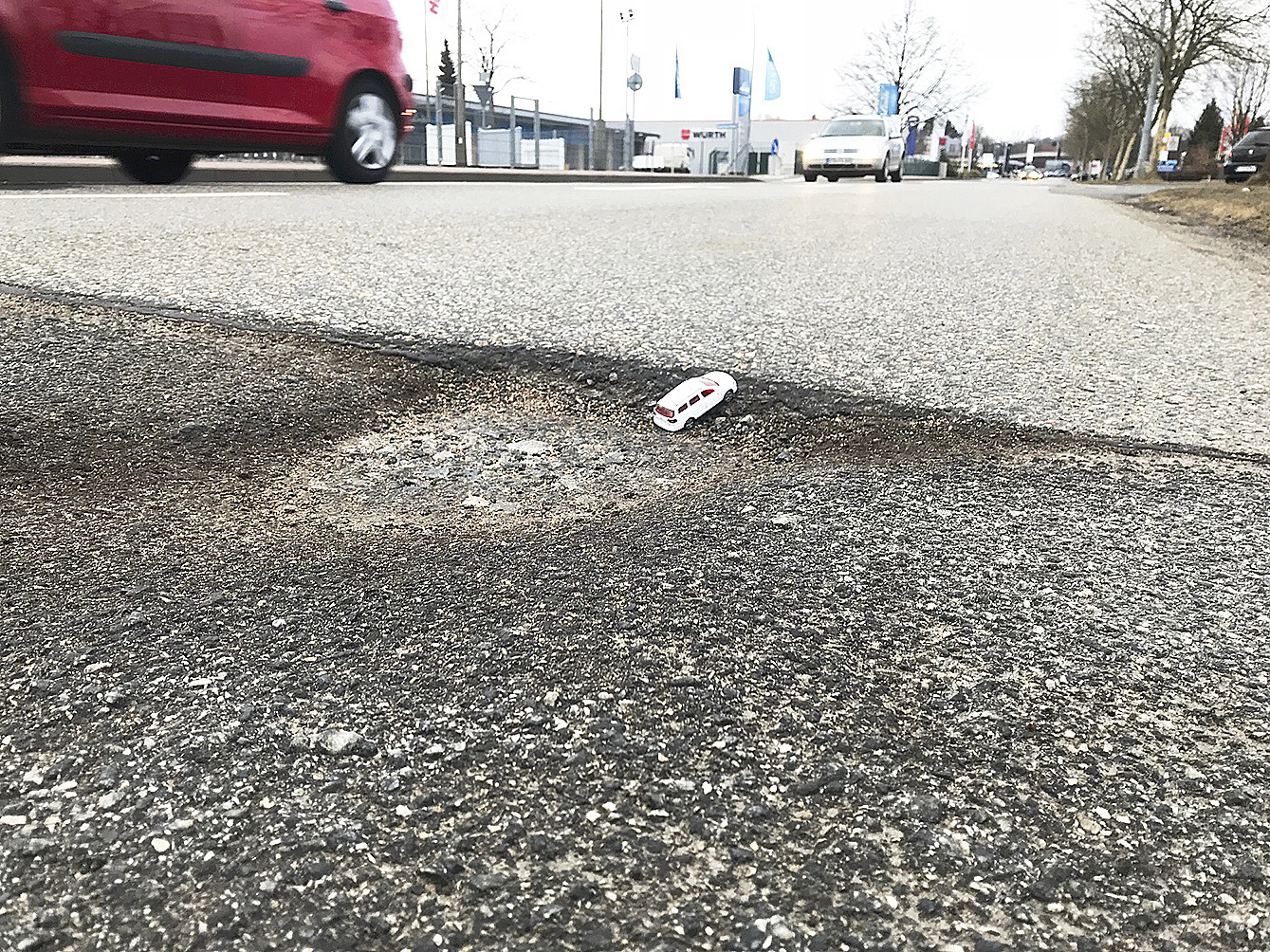 Eine Gefahr für jede Achse im Gewerbegebiet Süd
in Stade-Ottenbeck Fotos: privat/bc