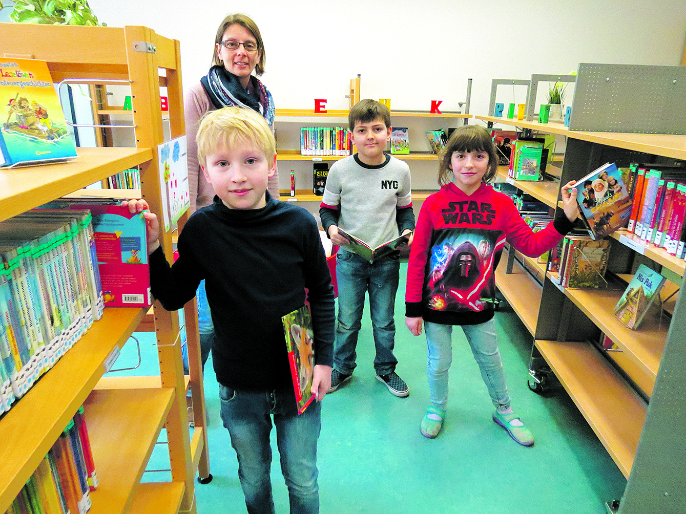 Hier ist die leselust groß: Die Schulbücherei in Horst hat neu eröffnet Fotos: Sulzyc
