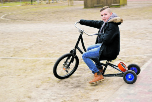 Florian hat sich sein eigenes Drift-Trike gebaut