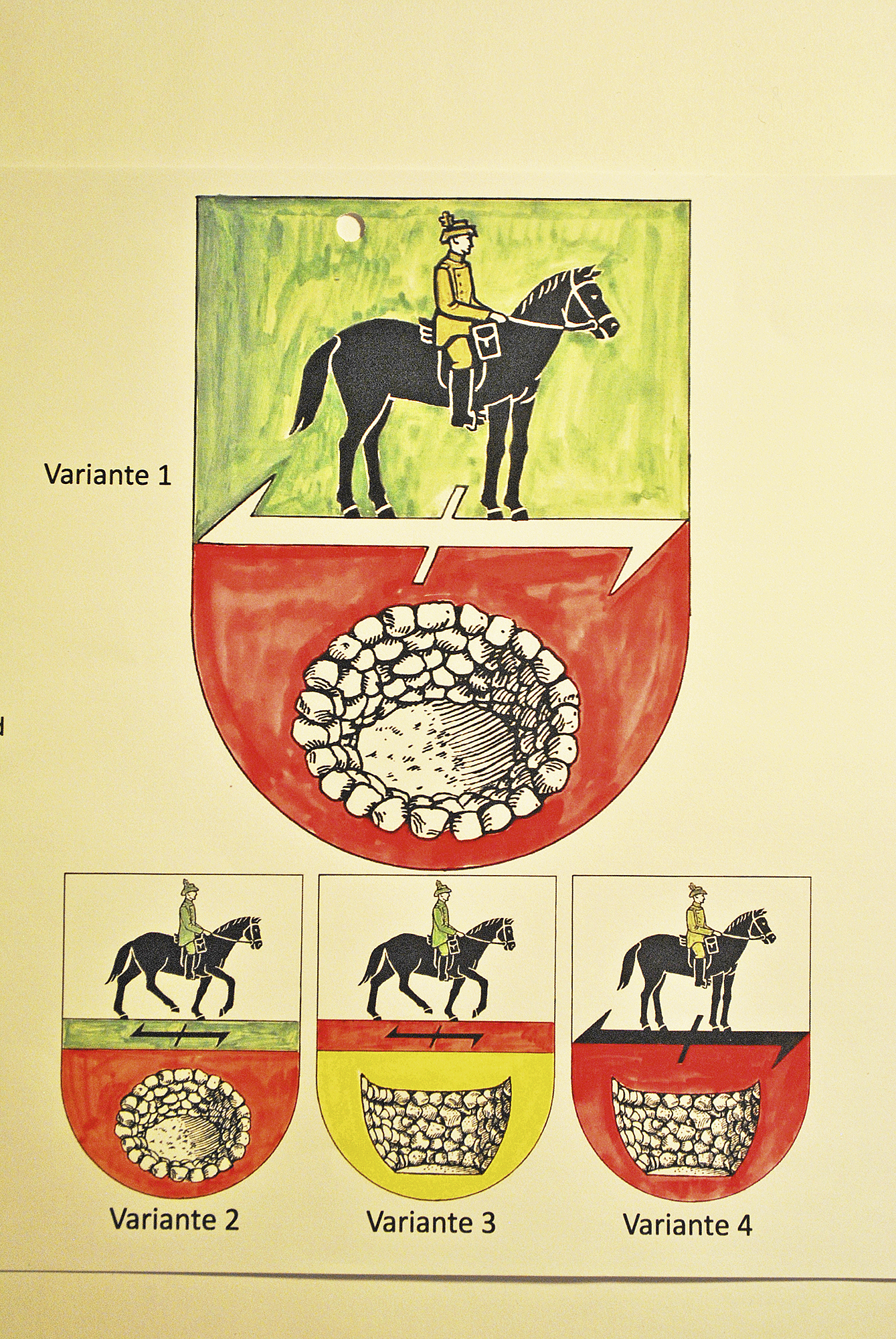 Der favorisierte Vorschlag: das Gemeinde-Logo mit Gestaltungsvarianten