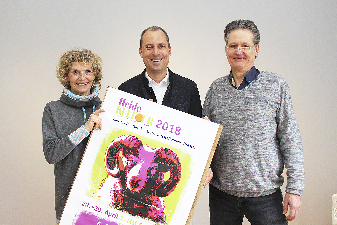 Informierten über das Programm der "HeideKultour" (v. li.): Gabi Eiberg, Hagen Heigel und Wolfgang Könemann
