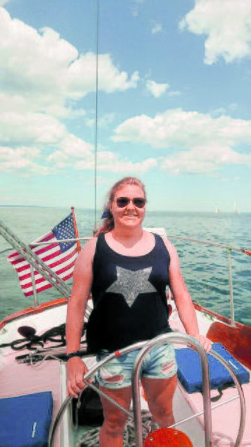 Daniela Feick beim Segeltörn