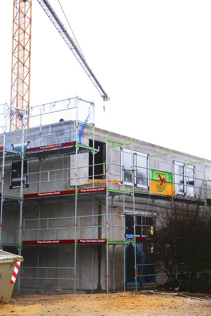 Der Rohbau steht, bis September dieses Jahres sollen die Innenarbeiten abgeschlossen werden