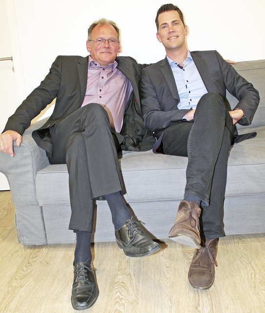 Frank Kockmann (li.) übergibt das Amt des 1. Vorsitzenden an Marco Hauschild