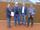 Startschuss für das Verbandspersonal (v.li.): Kreisbaurat Hans-Hermann Bode, Wilhlem Ulferts, Hans-Jürgen Detje und Rainer Schlichtmann Foto: Hochwasserschutzverband Aue/Lühe