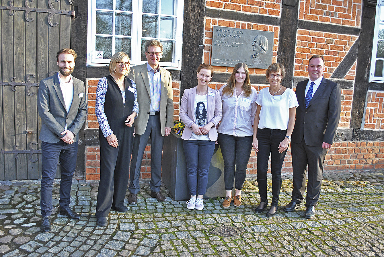 Sie stehen hinter dem Eckermannpark-Projekt (v. re.): André Wiese, Ulrike Tschirner, Lena Carius, Angelina Gastvogel, Alfred Schudy, Katrin Fahrenkrug und Teike Scheepmann
