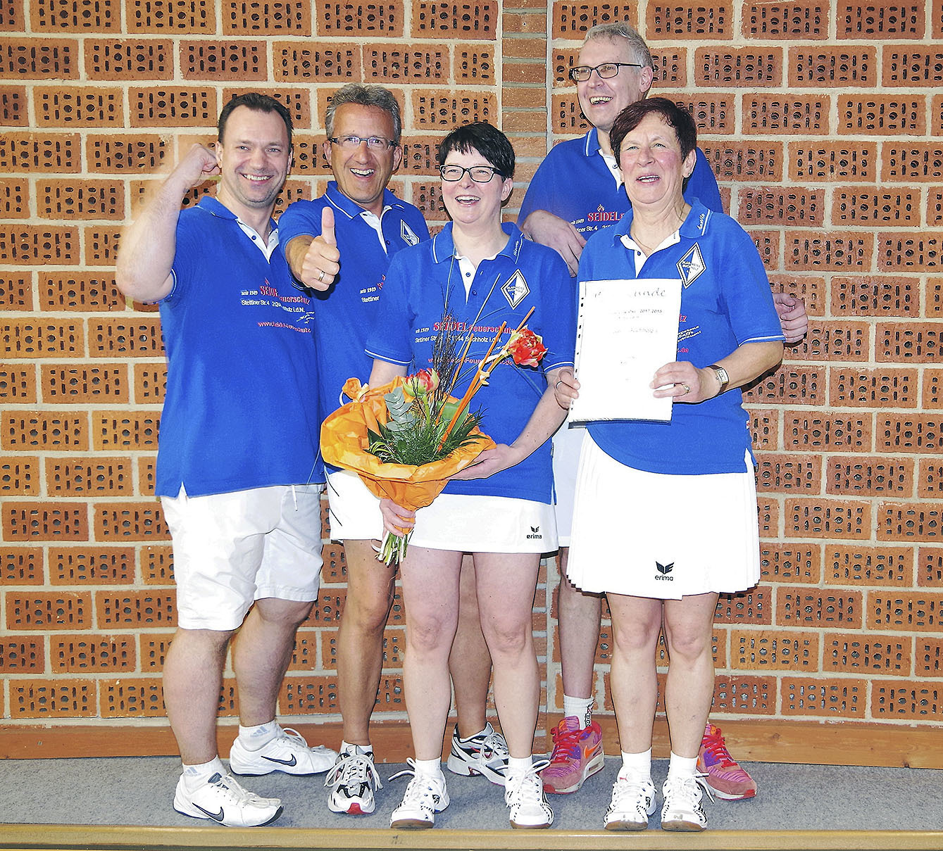 Die Meister Bezirksklasse (v. li.): Daniel Duft, Axel Bergmann, Gisela Blanck, Matthias Lünzmann und Annette Wulf
