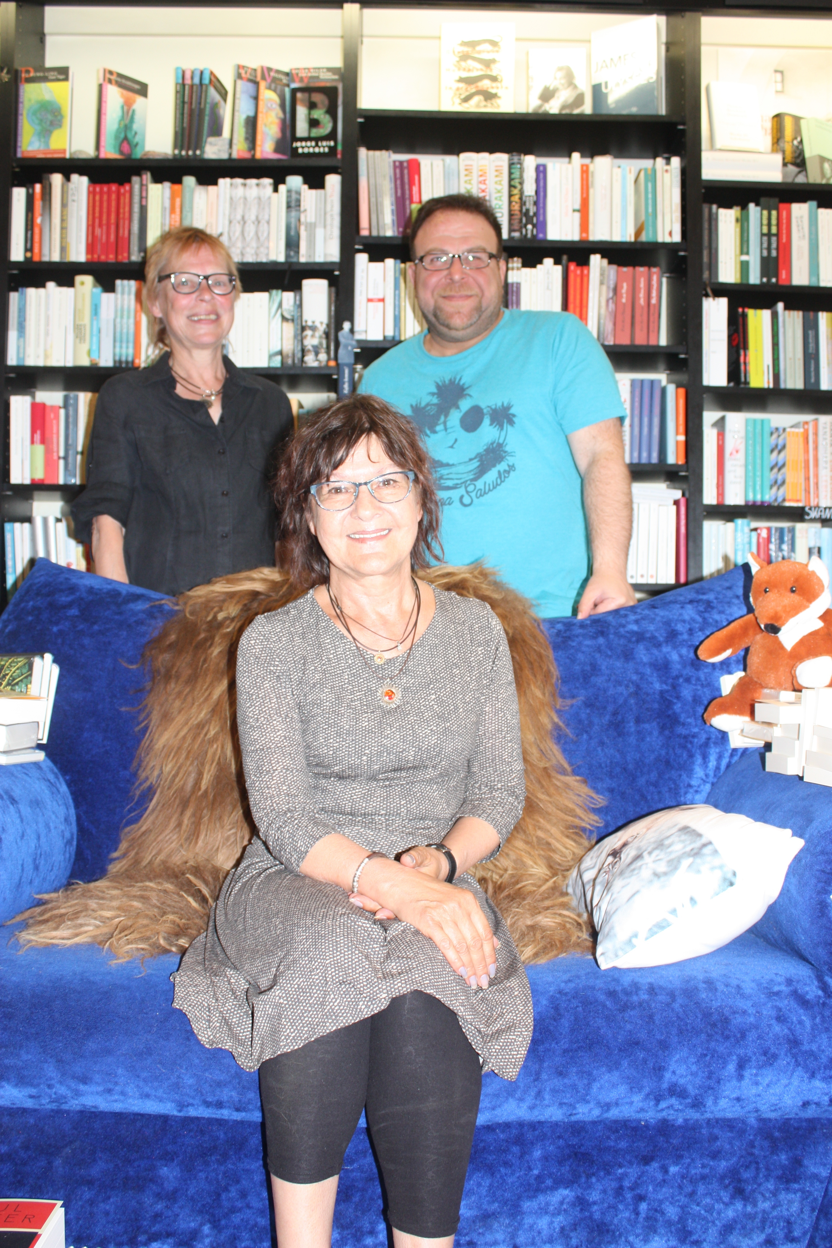 Eingespieltes und engagiertes Team: Monika Külper (vorn) sowie ihre Mitarbeiter Uta Neb und Aref Hamza