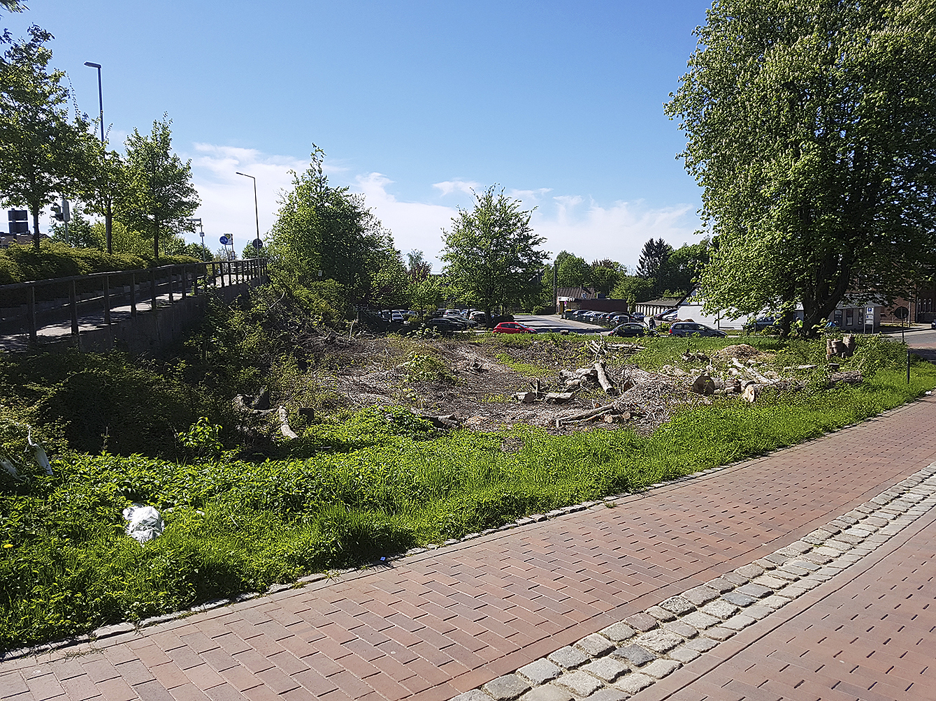 Auf diesem Grundstück unterhalb der Canteleubrücke wollte
Investor Karlheinz Gremke ein Altersheim bauen