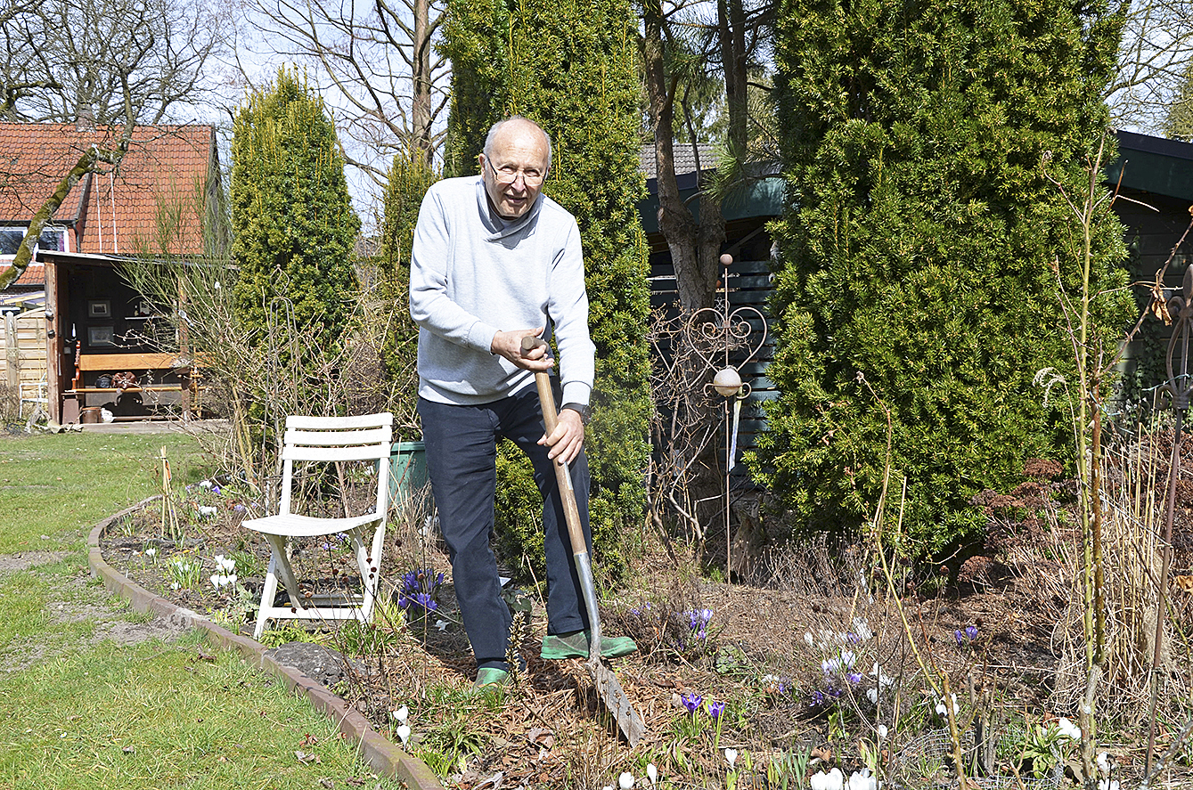 Horst Hardy kann schon wieder den
heimischen Garten pflegen
