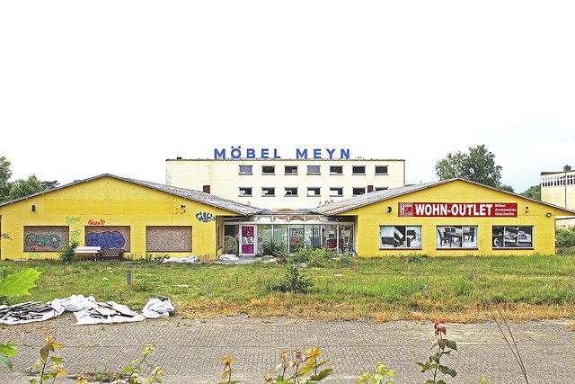 Ein "Schandfleck": das ehemalige Möbel-Meyn-Gelände
Fotos: mi/HPG