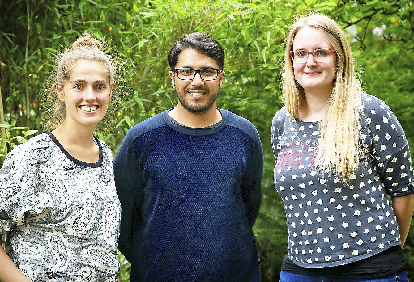 Die Mitglieder von "Hand und Herz" (v.li.) Katharina Bodmann, Ata Shakoor und Ronja Tigges suchen noch weitere engagierte Mitstreiter Foto: Hand und Herz