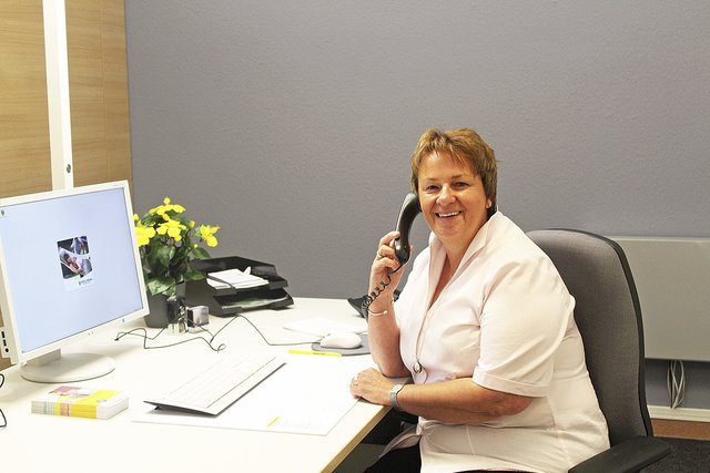 Ursula Michelsen freut sich über ihr neues Büro in Buxtehude