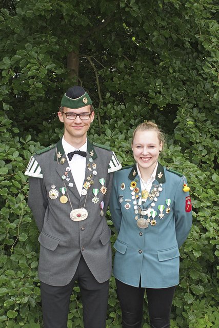 Die Jungschützenmajestäten André Ritscher und Saskia Thiemann