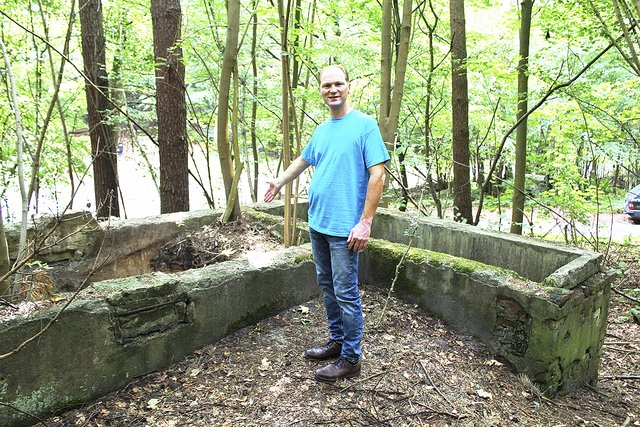 Die Überreste der Kohlewäscherei stehen noch heute