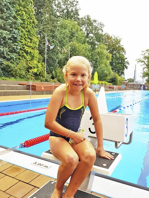 Starke Leistung: Greta Pieper (8) aus Salzhausen schaffte 2.500 Meter | Foto: Hamza Dakir