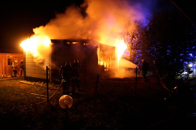 Das Ferienheim brannte in voller Ausdehnung | Foto: Burkhard Giese