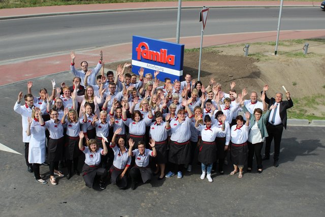 Gut gelauntes Famila-Team in Stade