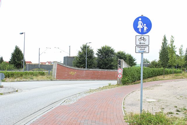 Die Unterführung ist nur für Autos