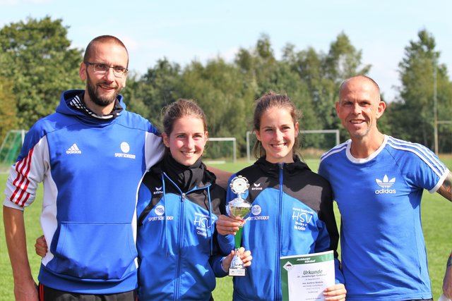 Das erfolgreich Team der LG Nordheide (v.l.): Michael Thoms, Caroline und Ann-Kathrin Balduhn, sowie David Radandt