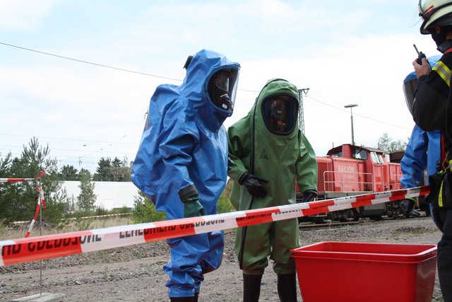 Vorbereitung auf den Einsatz am Zug