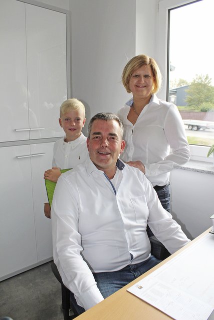 Auch die Familie zieht an einem Strang: Tobias Terne mit Ehefrau Heike und Sohn Tjarek