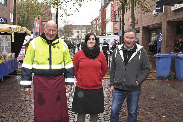 Fanden die Aktion gut (v. li.): Cornelius Prior, Nicoline Friebe und Eckhard Isernhagen