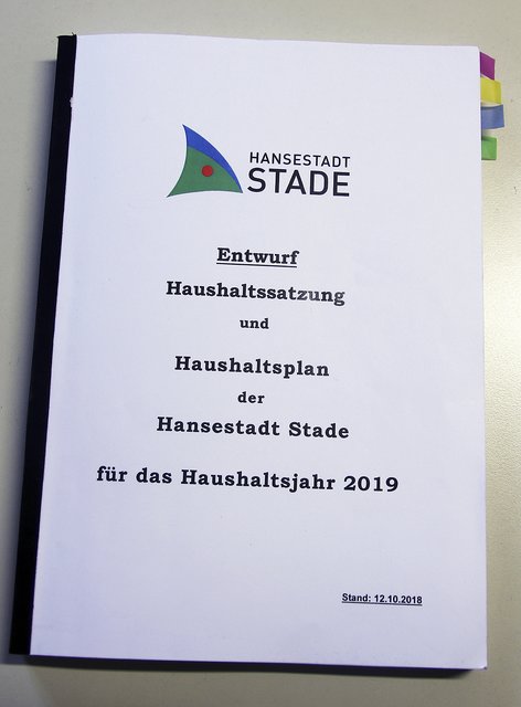 Liegt der Politik jetzt vor: der Haushaltsplanentwurf für 2019